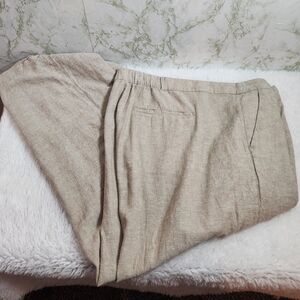 Old Navy Linen Light Khaki Pants